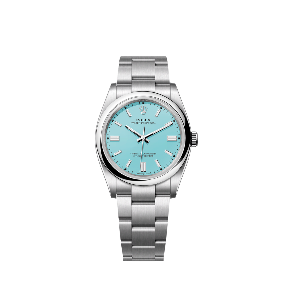 Rolex Oyster Perpetual 36, Turquoise blue dial, 36mm, Oystersteel Ref# 126000-0006