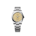 Unworn 2025, Rolex Oyster Perpetual, Oystersteel 36mm, Beige dial, Domed Oyster, Ref# 126000-0012, box and papers