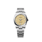 Unworn 2025, Rolex Oyster Perpetual, Oystersteel 36mm, Beige dial, Domed Oyster, Ref# 126000-0012, box and papers