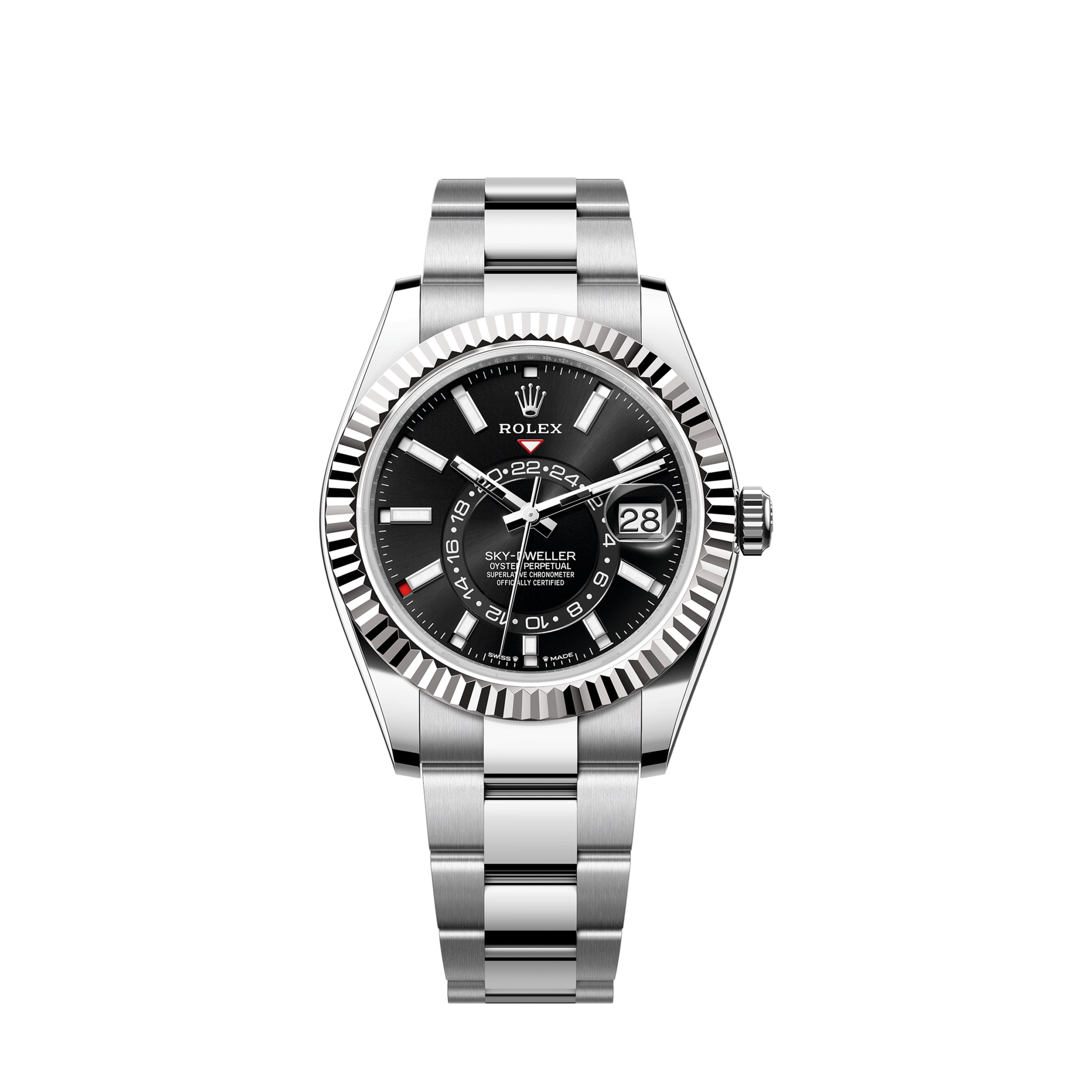 Rolex Sky-Dweller, 42mm, Oystersteel and 18k White Gold, Black, Oyster, Ref# 336934-0007