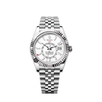 Rolex Sky-Dweller, 42mm, Oystersteel and 18k White Gold, White, Jubilee, Ref# 336934-0004