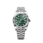 Rolex Sky-Dweller, 42mm, Oystersteel and 18k White Gold, Green, Jubilee, Ref# 336934-0002