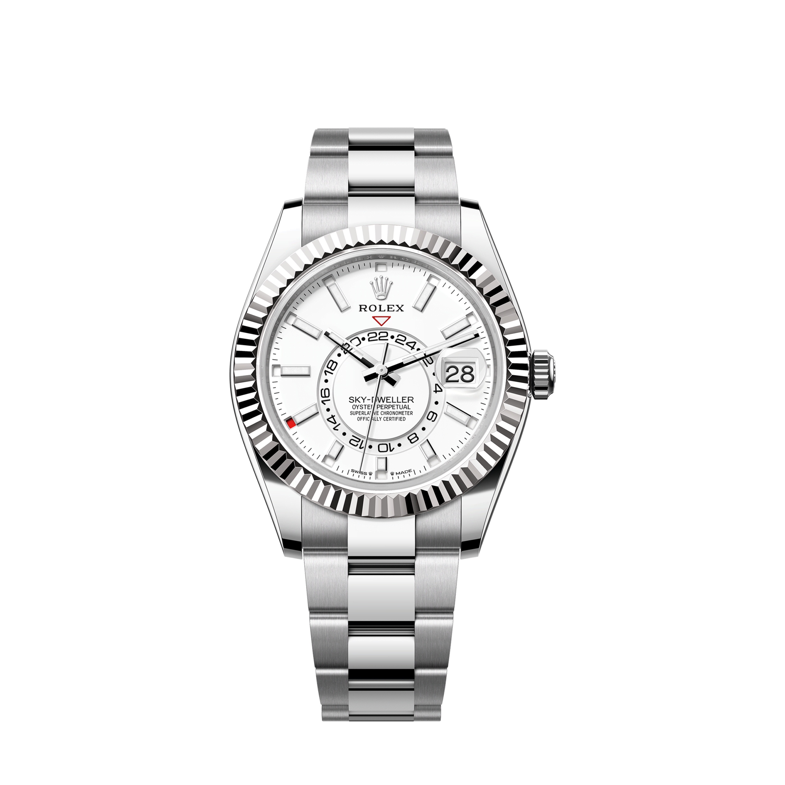 Rolex Sky-Dweller, 42mm, Oystersteel and 18k White Gold, White, Oyster, Ref# 336934-0003