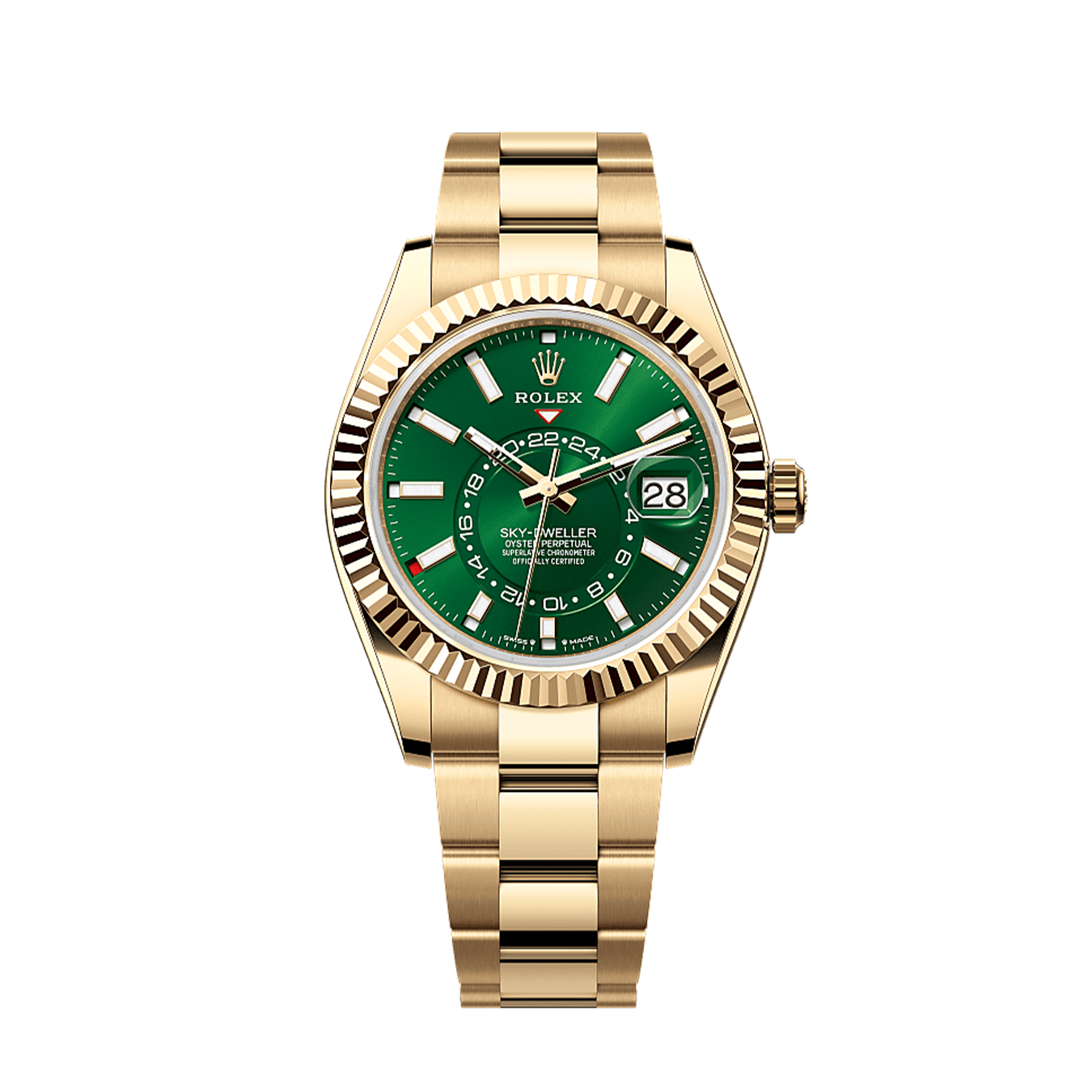 Unworn 2025, Rolex Sky-Dweller, 42mm, 18k Yellow Gold, Ref# 336938-0007, box & papers