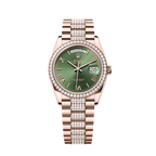 Unworn 2025, Rolex Day-Date 36, 18k Everose Gold and Diamond-set, 36mm, Ref# 128345rbr-0086, box and papers