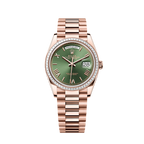 Unworn 2025, Rolex Day-Date 36, 18k Everose Gold and Diamond-set, 36mm, Ref# 128395tbr-0033, box and papers