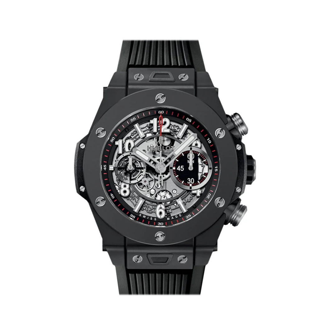 Hublot Big Bang Automatic Chronograph, 45mm, Black Ceramic, Ref# 411.CI.1170.RX, Unworn 2025