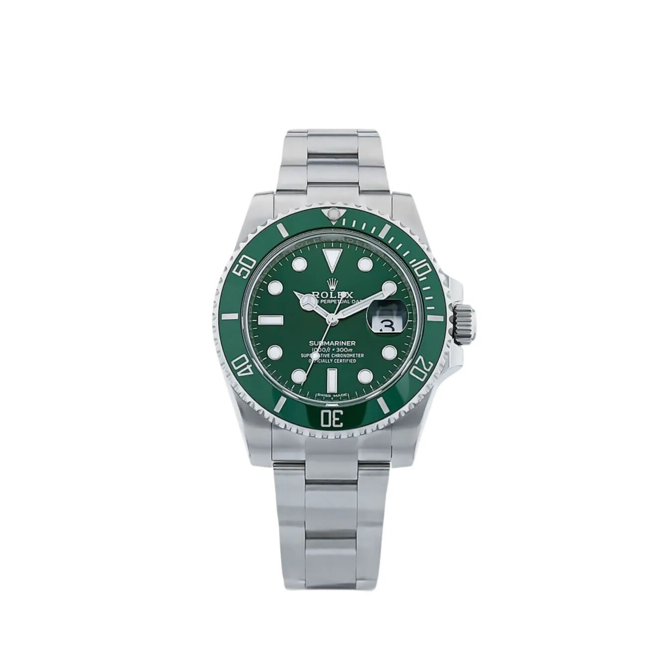 Rolex Submariner Stainless Steel “The Hulk” Green Dial Cerachrom Bezel, Ref#116610LV, 41mm