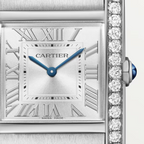 Unworn Cartier Tank Francaise, Stainless Steel, Diamonds, 32mm x 27mm, Ref# W4TA0021, box and papers