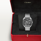 Unworn Cartier Santos de Cartier, Stainless Steel, 39.8mm, Ref# WSSA0037, box and papers