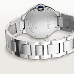 Unworn Cartier Ballon Bleu de Cartier, Stainless Steel and Diamonds, 36mm, Ref# W4BB0024, box and papers