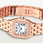 Unworn Cartier Panthère de Cartier Small, 18k Rose Gold, Diamonds, 22mm x 30mm, Ref# WJPN0049, box and papers