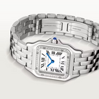 Unworn Cartier Panthère de Cartier, Stainless Steel, Diamonds, 29mm x 37mm, Ref# W4PN0018, box and papers