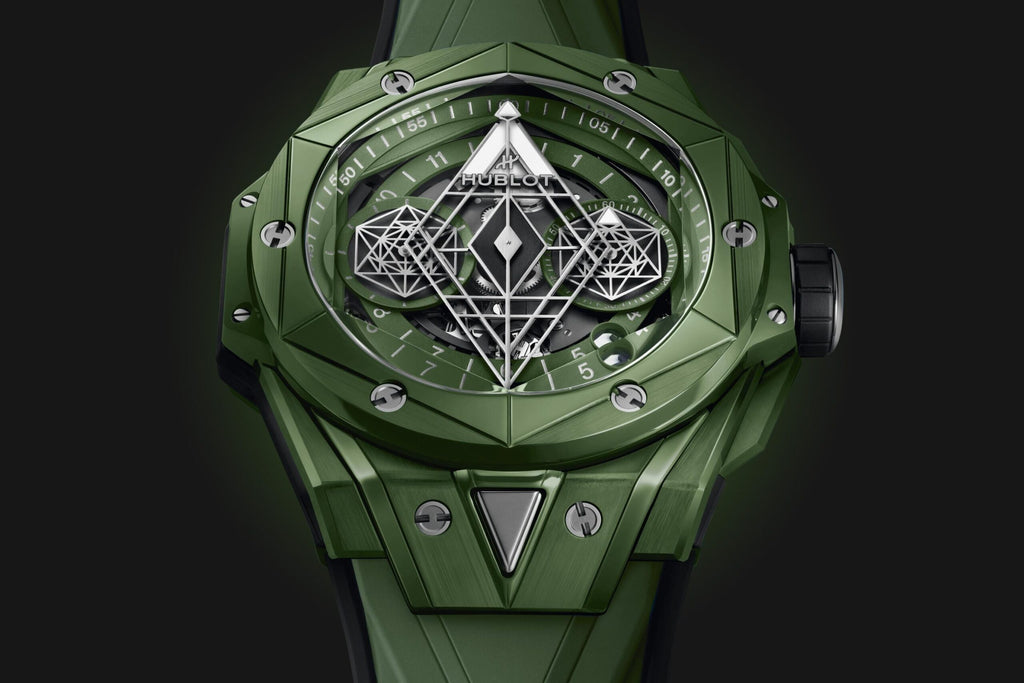 Hublot Big Bang SANG BLEU II GREEN CERAMIC Ref# 418.GX.5207.RX.MXM22