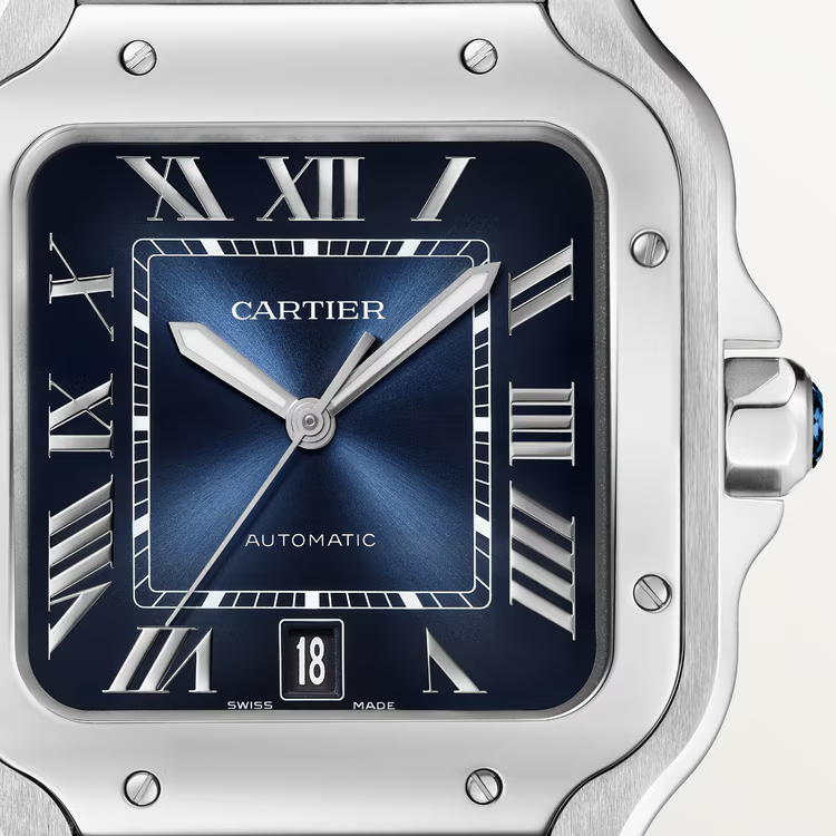 Unworn Cartier Santos de Cartier, Stainless Steel, 39.8mm, Ref# WSSA0071, box and papers