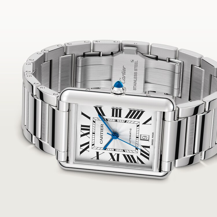 Unworn Cartier Tank Must de Cartier, Extra-large Stainless Steel, 41mm x 31mm, Ref# WSTA0053, box and papers