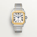 Unworn Cartier Santos de Cartier, Stainless Steel and 18k Yellow Gold, 39.8mm, Ref# W2SA0009, box and papers