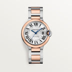 Unworn Cartier Ballon Bleu, Stainless Steel and 18k Rose Gold, 36mm, Ladies, Ref# W2BB0033, box and papers