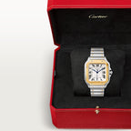 Unworn Cartier Santos de Cartier, Stainless Steel and 18k Yellow Gold, 39.8mm, Ref# W2SA0009, box and papers