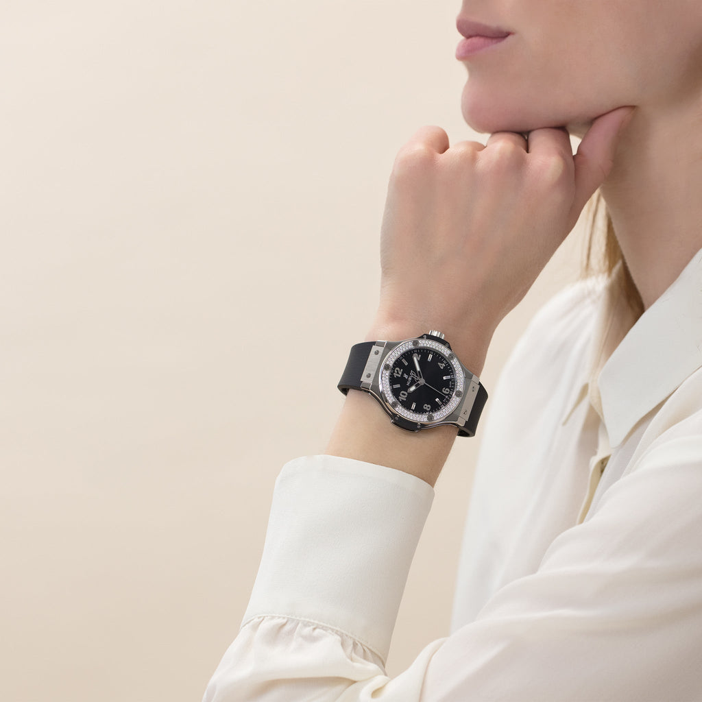 Hublot Big Bang, Steel, Black Diamonds, 38mm, Ref# 361.SX.1270.RX.1104, Unworn 2025