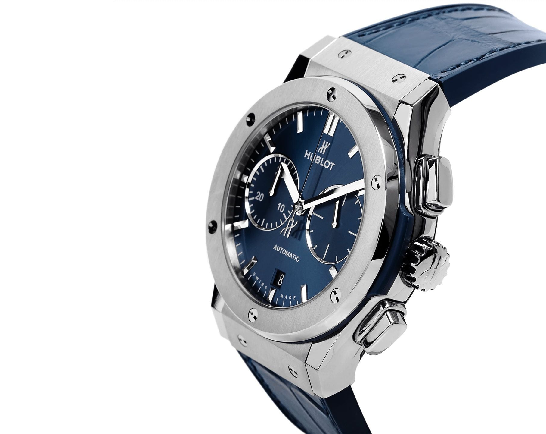 Hublot Classic Fusion Chronograph Titanium Blue 45mm, Ref# 541.NX.7170.LR, Unworn 2025