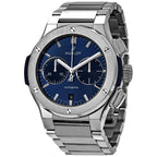 Hublot Classic Fusion Blue Chronograph Titanium Bracelet 45mm, Ref# 520.NX.7170.NX
