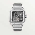 Unworn Cartier Santos de Cartier Dual Time, Stainless Steel, 40.2mm, Ref# WSSA0076, box and papers