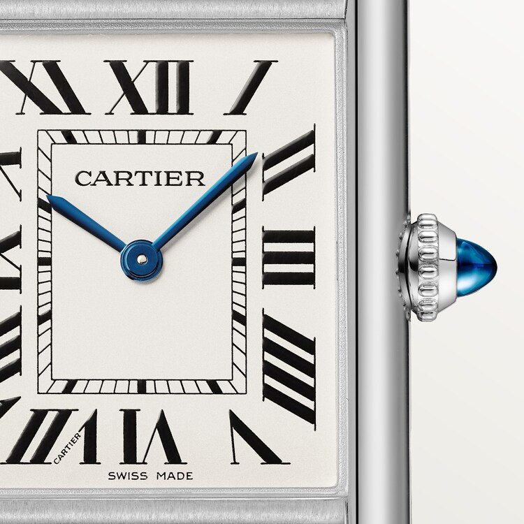Unworn Cartier Tank Must de Cartier, Large Stainless Steel, 33.7mm x 25.5mm, Ref# WSTA0106, box and papers