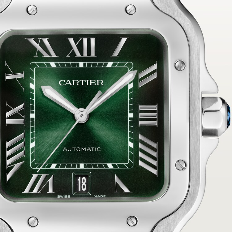Unworn Cartier Santos de Cartier, Stainless Steel, 39.8mm, Ref# WSSA0062, box and papers