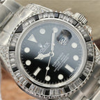Rolex Submariner Date Silver Black Diamond, 40mm, Ref#116610LN