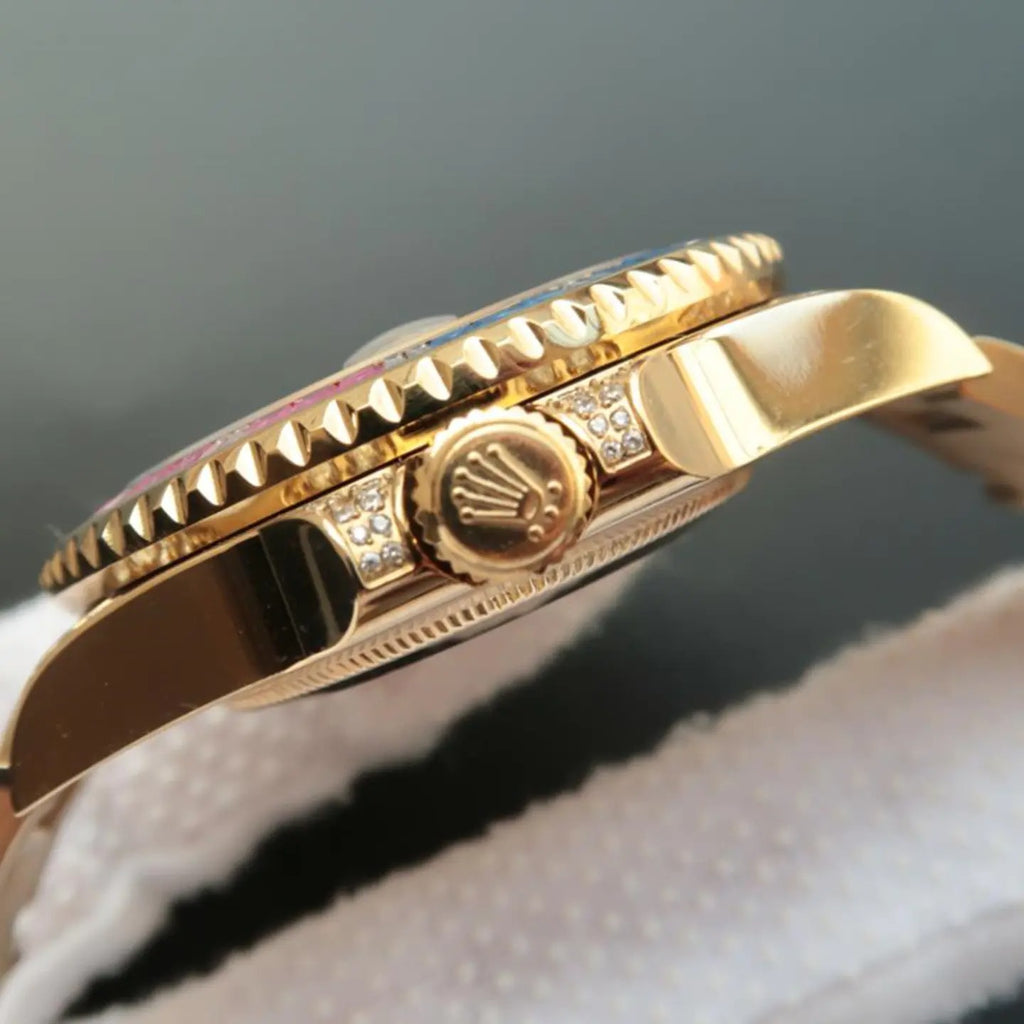 Rolex Submariner Golden Blue / Red Diamond Black Dial 40mm