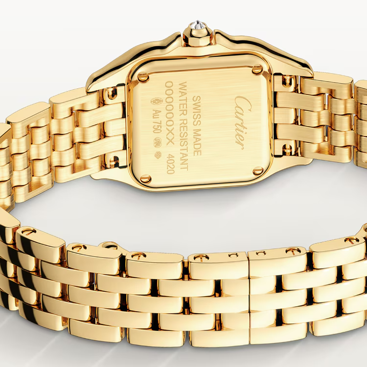 Unworn Cartier Panthère de Cartier Small, 18k Yellow Gold, Diamonds, 22mm x 30mm, Ref# WJPN0067, box and papers