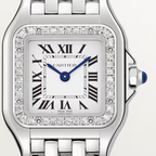 Unworn Cartier Panthère de Cartier Small, Stainless Steel, Diamonds, 23mm x 30mm, Ref# W4PN0016, box and papers