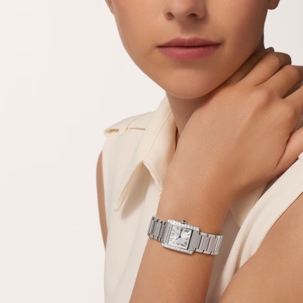 Unworn Cartier Tank Francaise, Stainless Steel, 25.7mm x 21.2mm, Ref# W4TA0020, box and papers