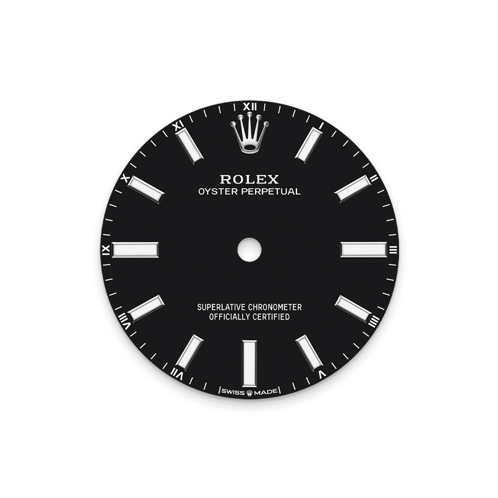 Unworn 2025, Rolex Oyster Perpetual, Oystersteel, 34mm, Black dial, Domed Oyster, Ref# 124200-0010, box and papers