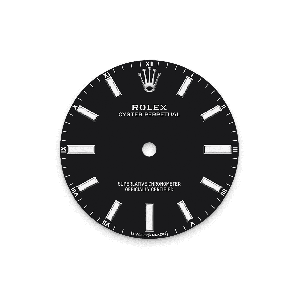 Unworn 2025, Rolex Oyster Perpetual, Oystersteel, 34mm, Black dial, Domed Oyster, Ref# 124200-0010, box and papers