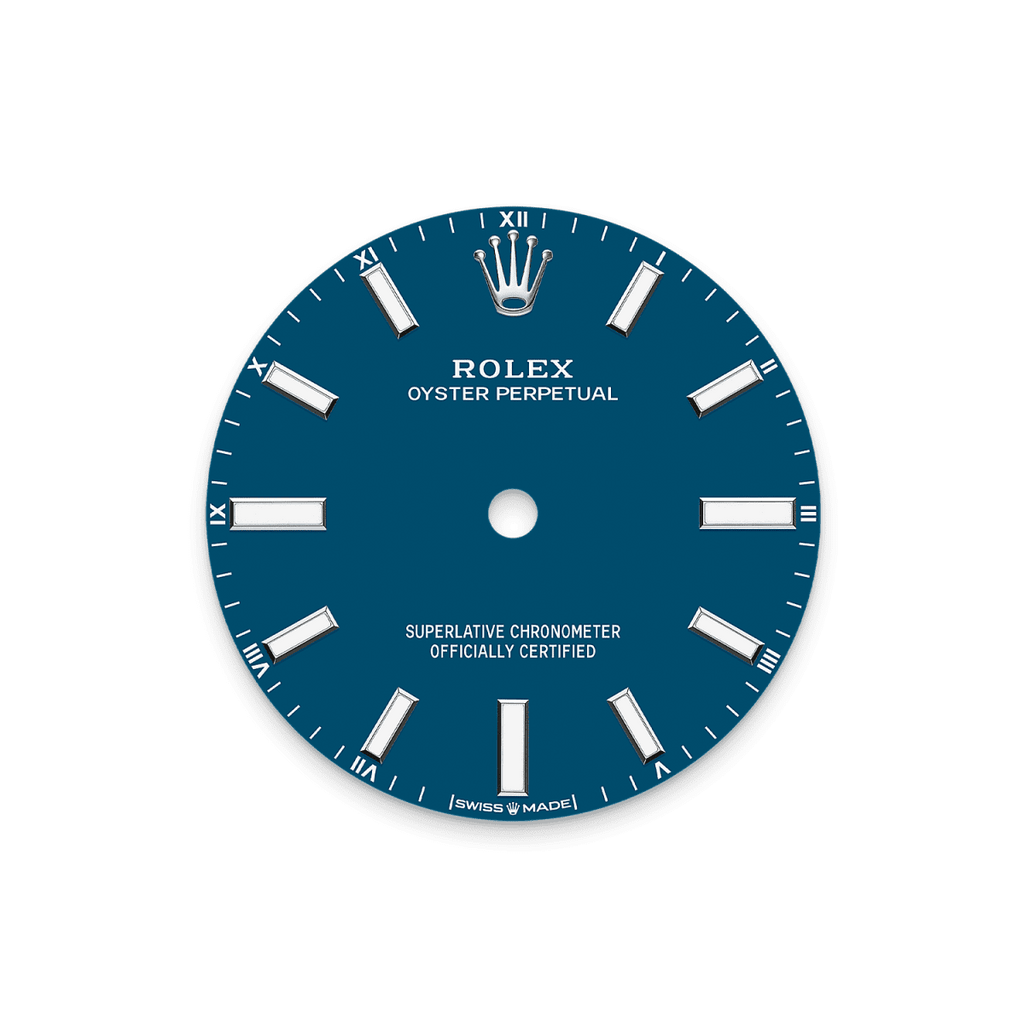 Unworn 2025, Rolex Oyster Perpetual, Oystersteel, 34mm, Blue dial, Domed Oyster, Ref# 124200-0011, box and papers