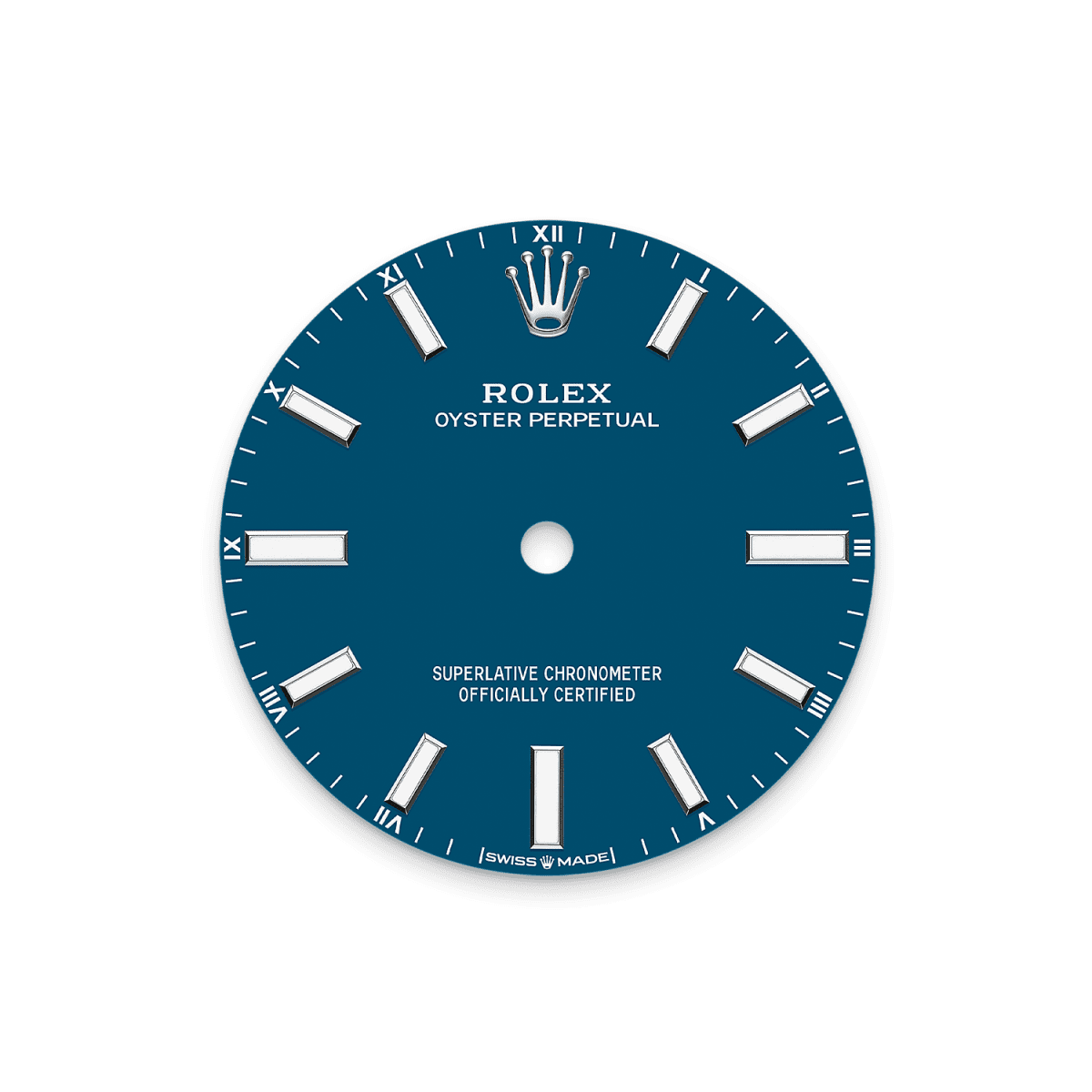 Unworn 2025, Rolex Oyster Perpetual, Oystersteel, 34mm, Blue dial, Domed Oyster, Ref# 124200-0011, box and papers