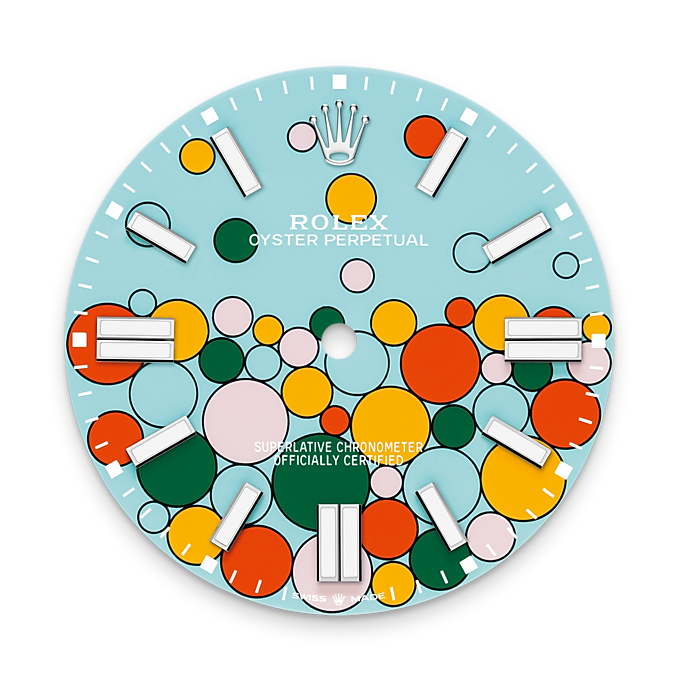 Rolex Oyster Perpetual 31, Turquoise blue, Celebration motif, Oystersteel, 31mm, Ref# 277200-0010