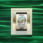 Rolex Oyster Perpetual 36, Oystersteel, 36mm, Turquoise Celebration Motif Dial, Ref# 126000-0009