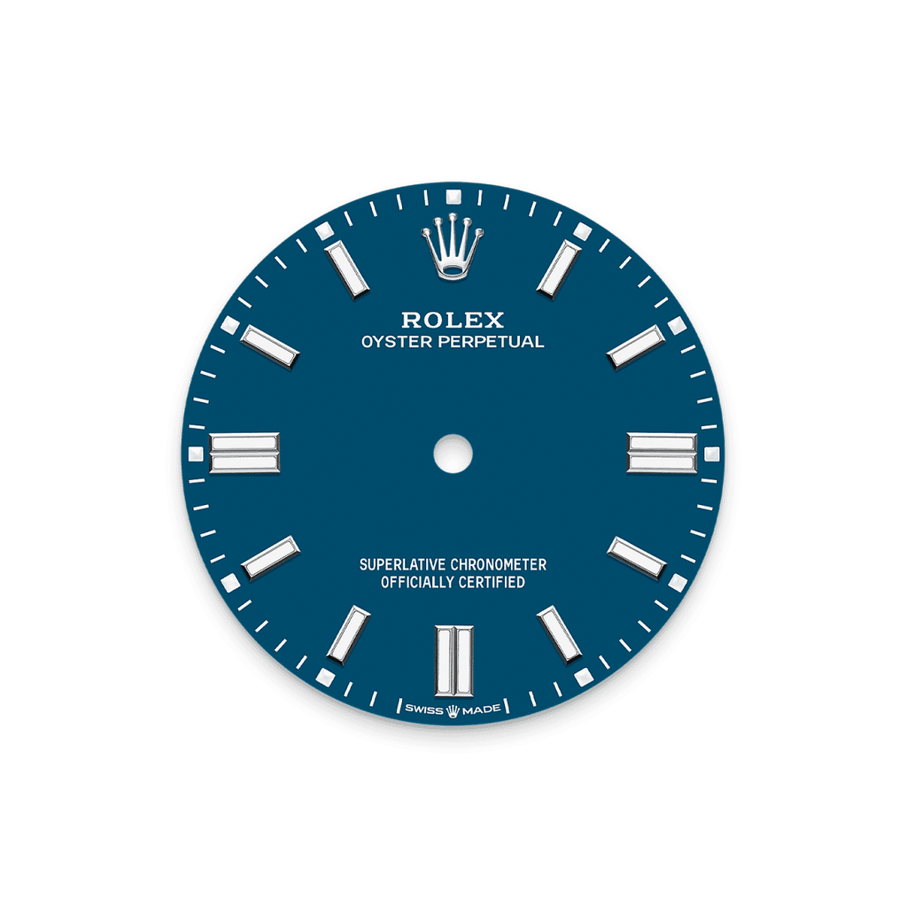 Unworn 2025, Rolex Oyster Perpetual, Oystersteel 41mm, Blue dial, Domed Oyster, Ref# 134300-0009, box and papers