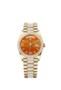 Rolex Day-Date 36, 18k Yellow Gold with Diamond-set, 36mm, Ref# 128348rbr-0050