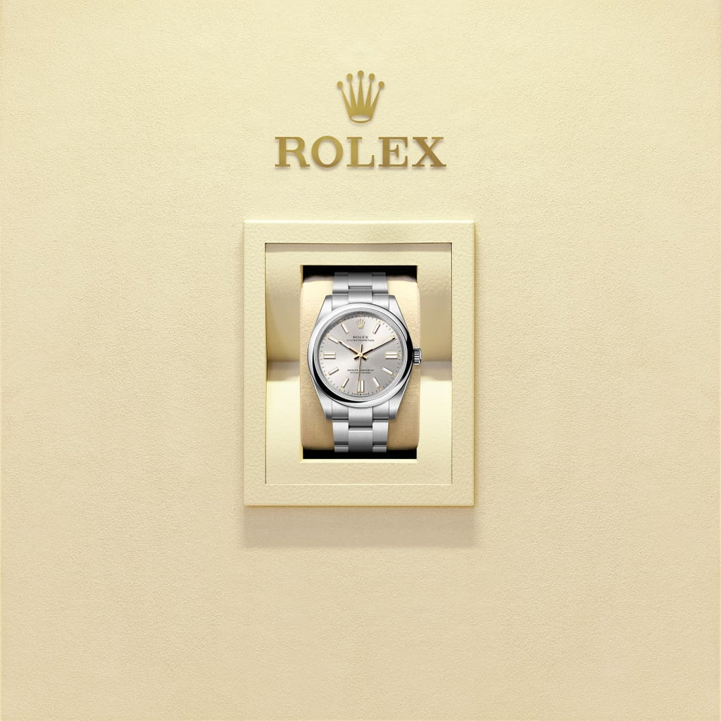 Unworn 2025, Rolex Oyster Perpetual, Oystersteel 41mm, Silver dial, Domed Oyster, Ref# 134300-0001, box and papers