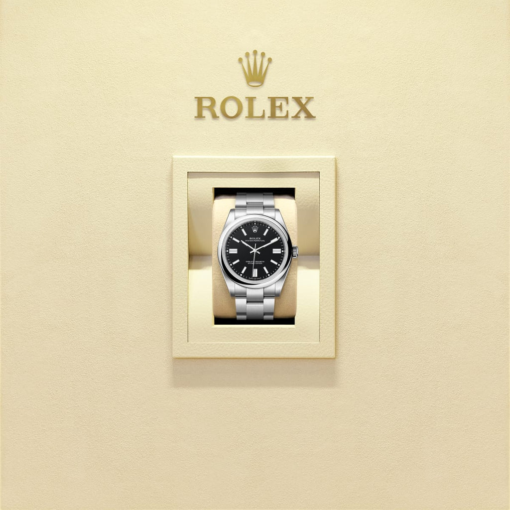 Unworn 2025, Rolex Oyster Perpetual, Oystersteel 41mm, Black dial, Domed Oyster, Ref# 134300-0008, box and papers