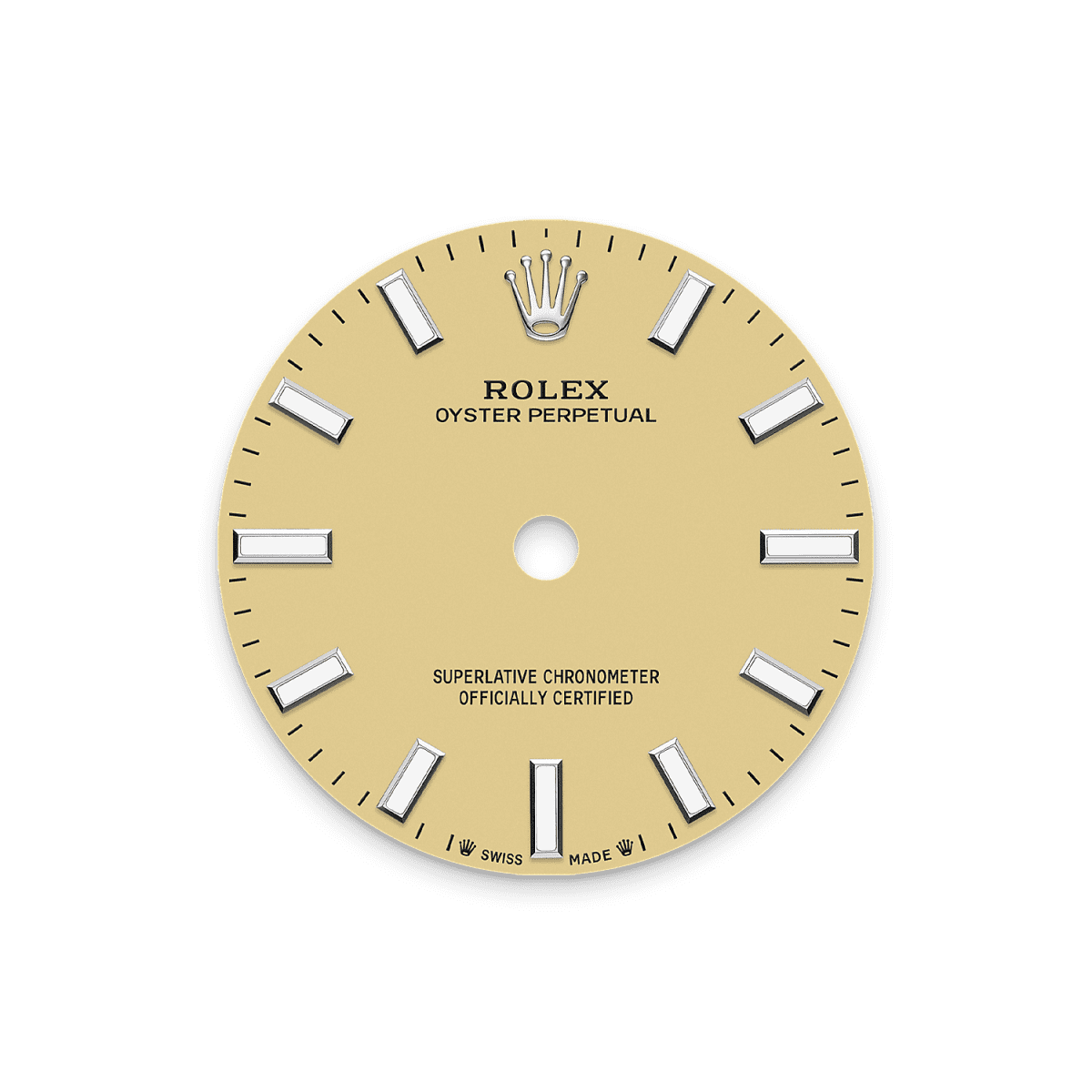 Unworn 2025, Rolex Oyster Perpetual, Oystersteel, 28mm, Beige dial, Domed Oyster, Ref# 276200-0007, box and papers