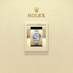 Unworn 2025, Rolex Oyster Perpetual, Oystersteel, 28mm, Lavender dial, Domed Oyster, Ref# 276200-0008, box and papers