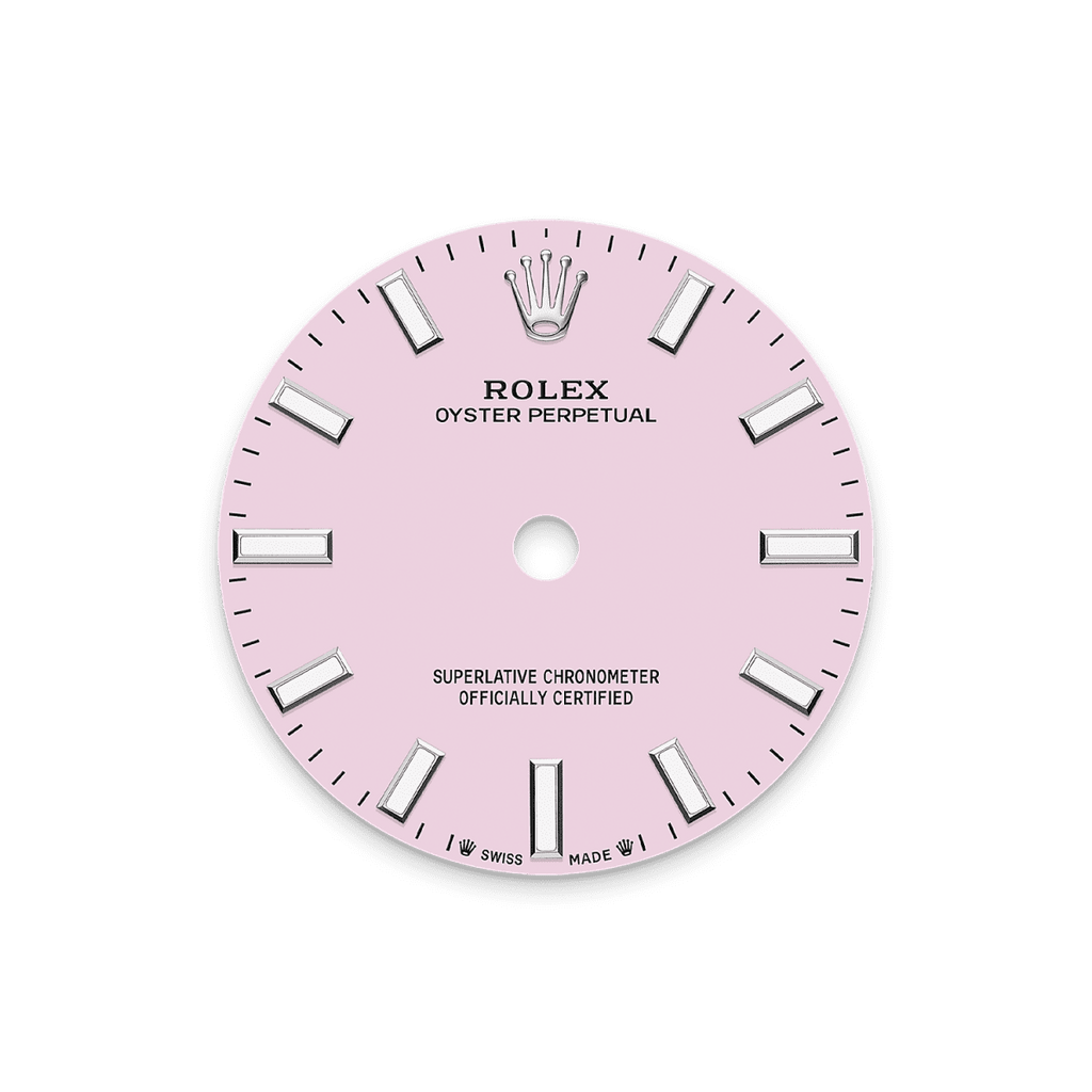 Unworn 2025, Rolex Oyster Perpetual, Oystersteel, 28mm, Candy pink dial, Domed Oyster, Ref# 276200-0009, box and papers