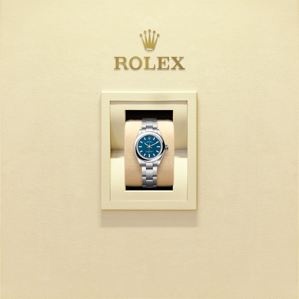 Unworn 2025, Rolex Oyster Perpetual, Oystersteel, 28mm, Blue dial, Domed Oyster, Ref# 276200-0011, box and papers
