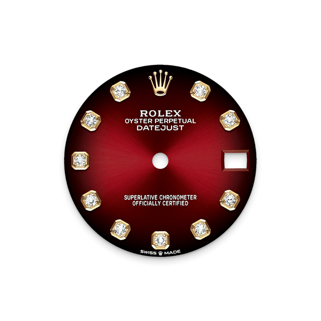 Unworn 2025, Rolex Datejust 31, 18k Yellow Gold, Diamond, Ref# 278288rbr-0041, box and papers