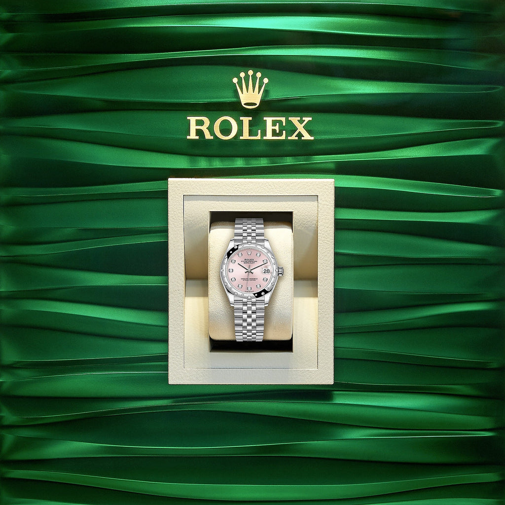 Rolex Datejust 31, Oystersteel, 18kt White Gold and diamonds, Ref# 278344RBR-0034